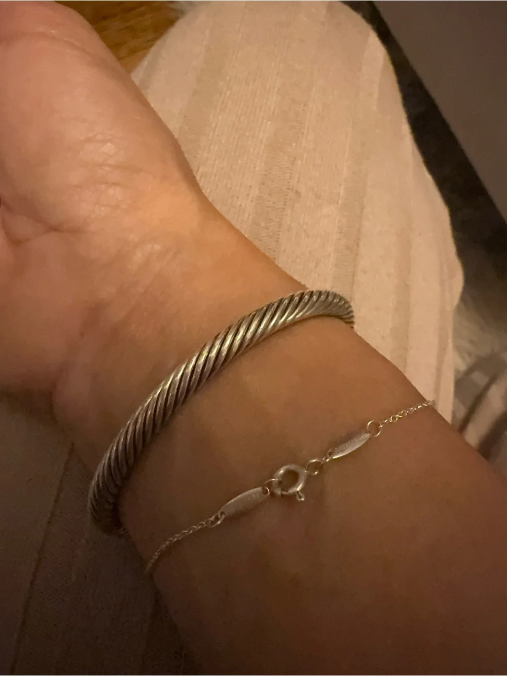 David Yurman Classic Cable Bracelet, 925, 14K
